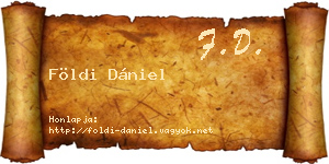 Földi Dániel névjegykártya